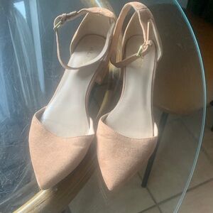 Aldo Tan Suede Ankle Strap Kitten Heels